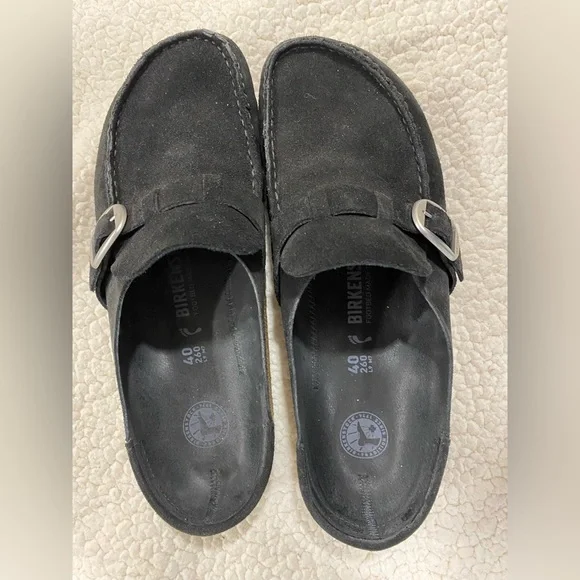 Birkenstock Buckley Clog Black Suede - Picture 2 of 4